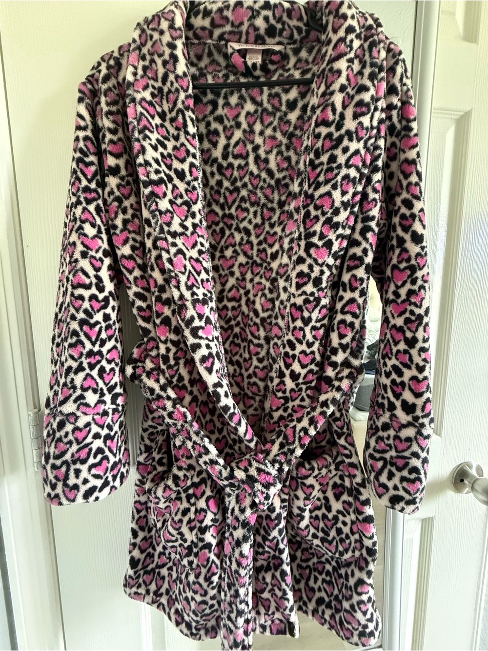 Victoria's Secret Pink & Black Leopard Teddy Jacket